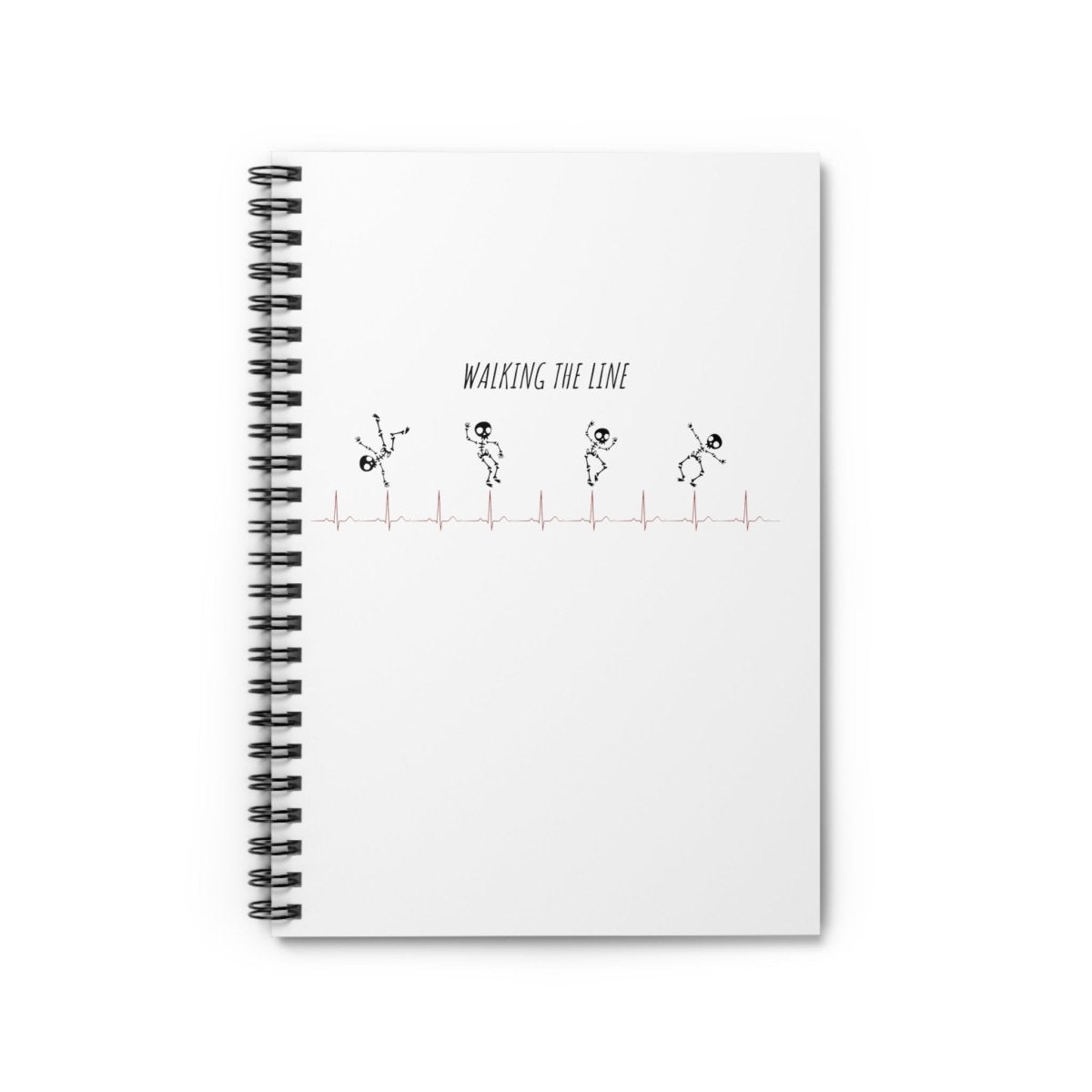 Walking The Line (Black), Spiral Notebook