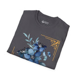 Feeling Blue; Framed Floral (4) T-Shirt