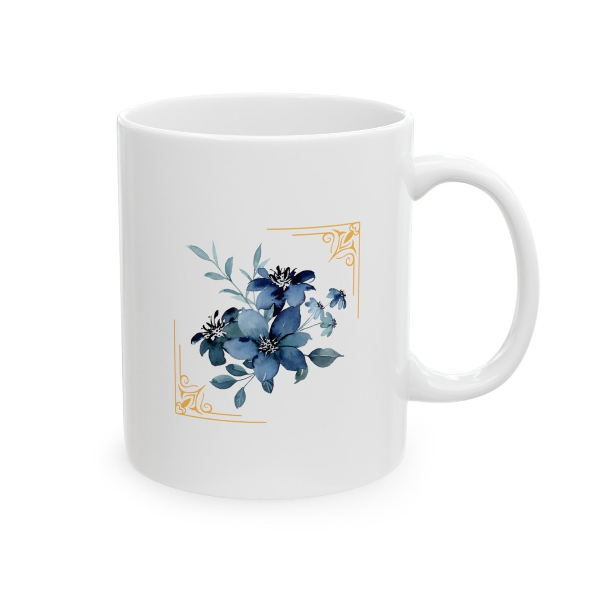 Feeling Blue; Framed Floral (4), Ceramic Mug